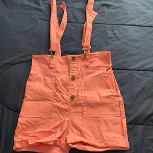 Coral Women's Suspender Shorts